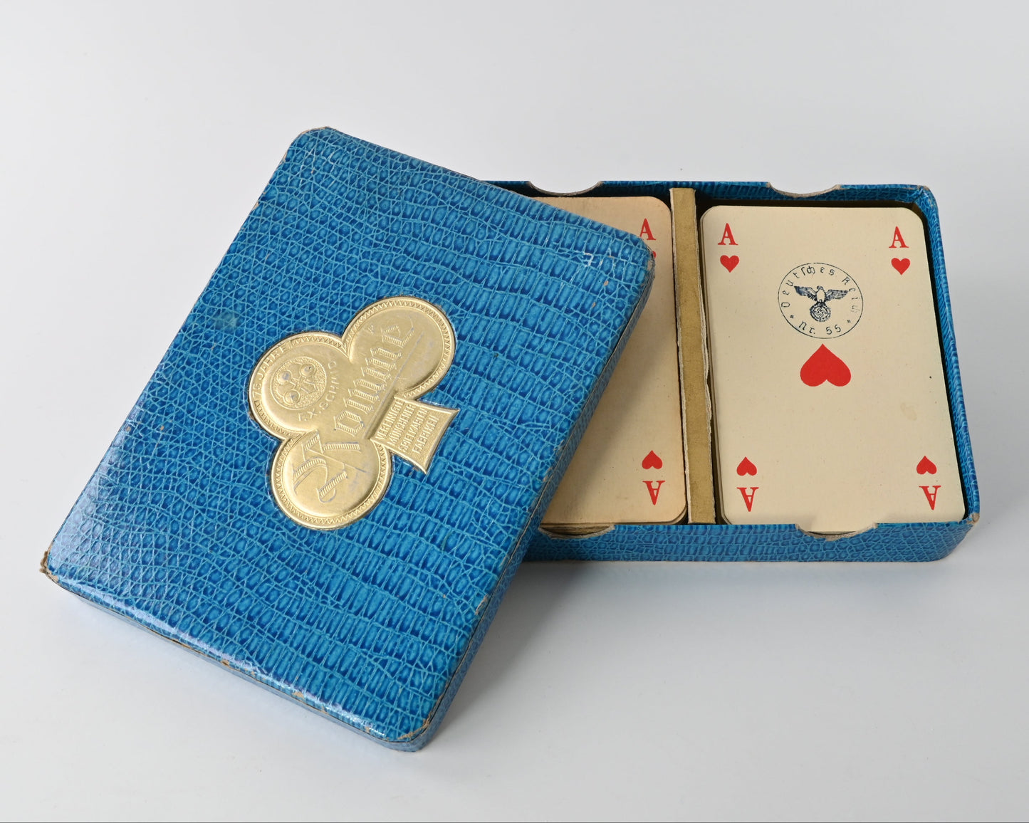 Rummy Playing Cards Double Deck – FX Schmid Munich, Reich Tax Stamp No. 55, Poker, Bridge, Historic Playing Cards – 1930s