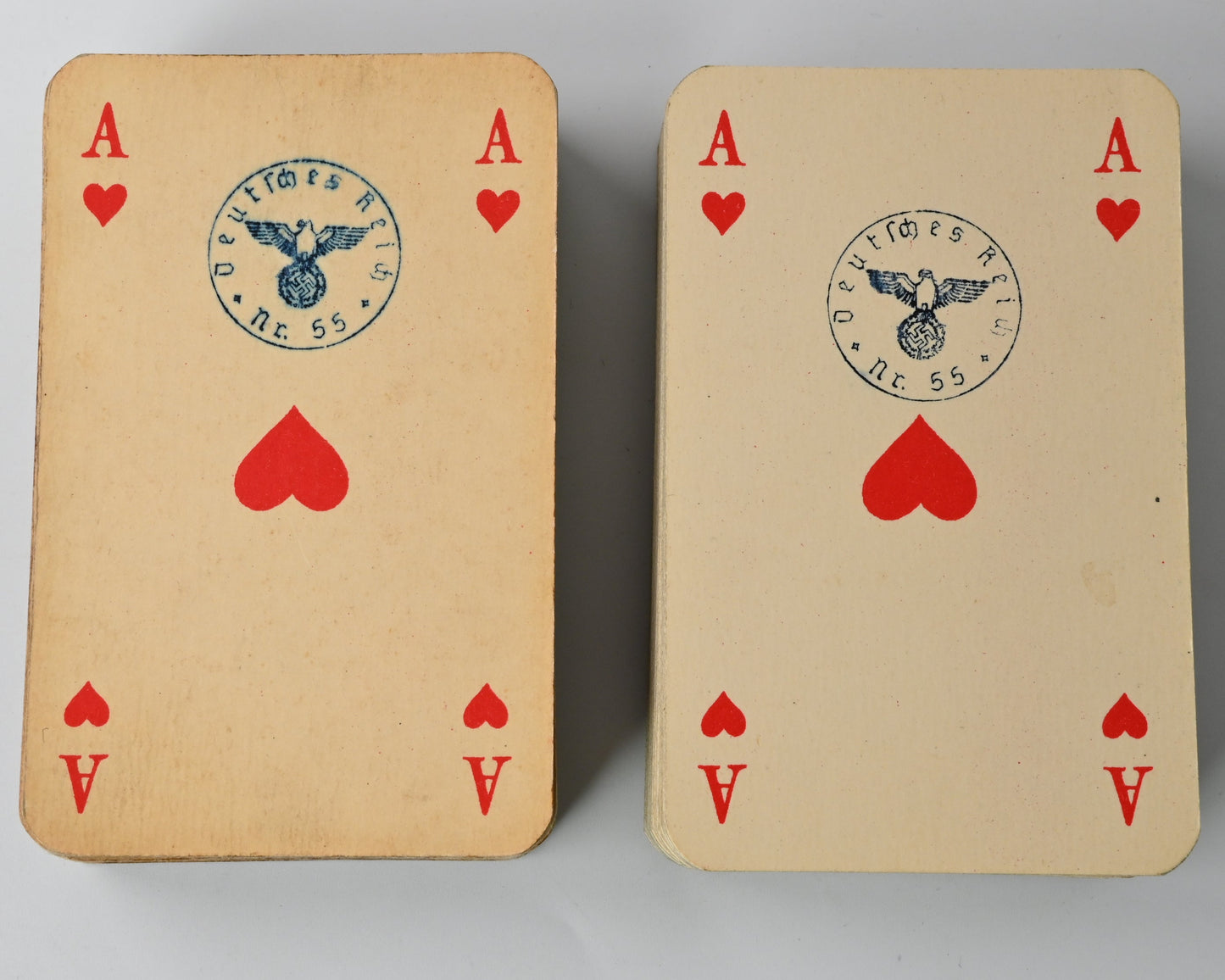 Rummy Playing Cards Double Deck – FX Schmid Munich, Reich Tax Stamp No. 55, Poker, Bridge, Historic Playing Cards – 1930s