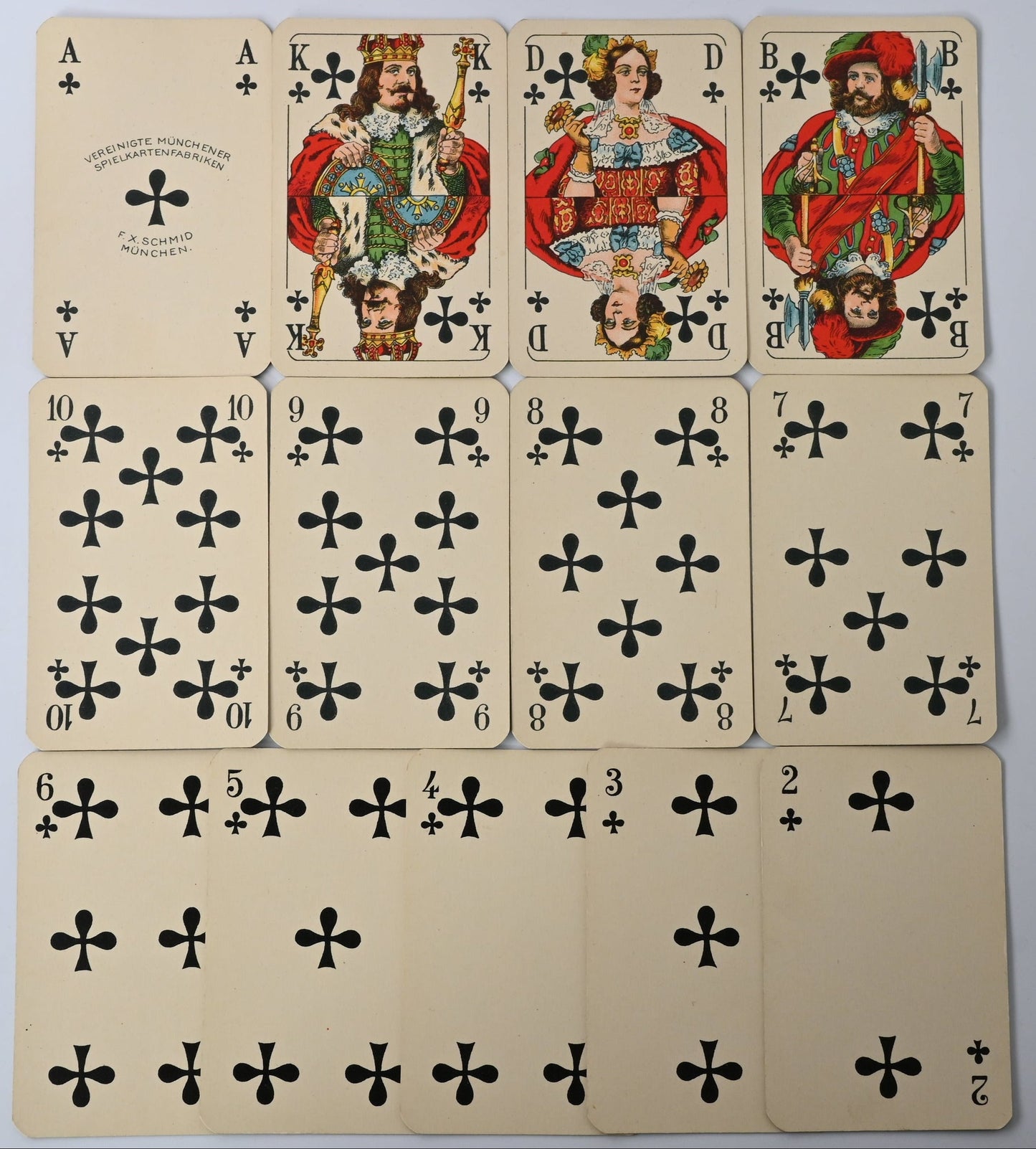 Rummy Playing Cards Double Deck – FX Schmid Munich, Reich Tax Stamp No. 55, Poker, Bridge, Historic Playing Cards – 1930s