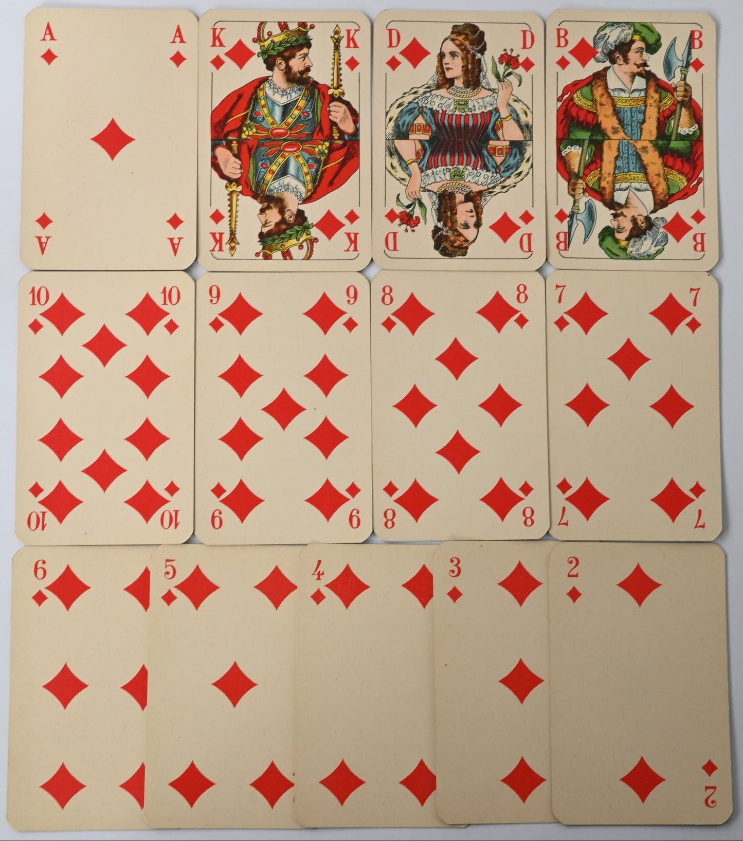 Rummy Playing Cards Double Deck – FX Schmid Munich, Reich Tax Stamp No. 55, Poker, Bridge, Historic Playing Cards – 1930s