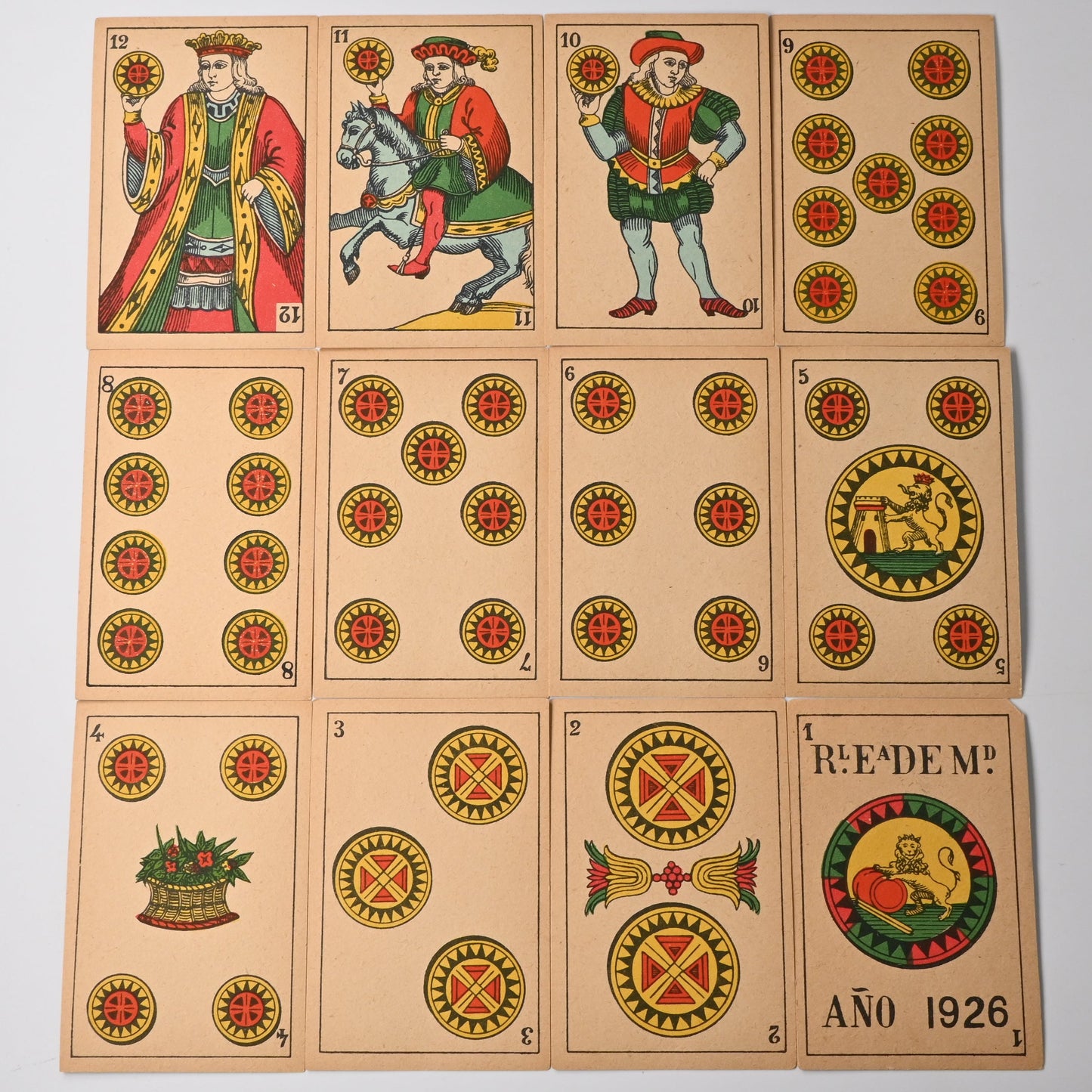 Kartenspiel – belgische Spielkarten im spanischen Bild, Leonard Biermans, Einzelstück – 1920er Jahre