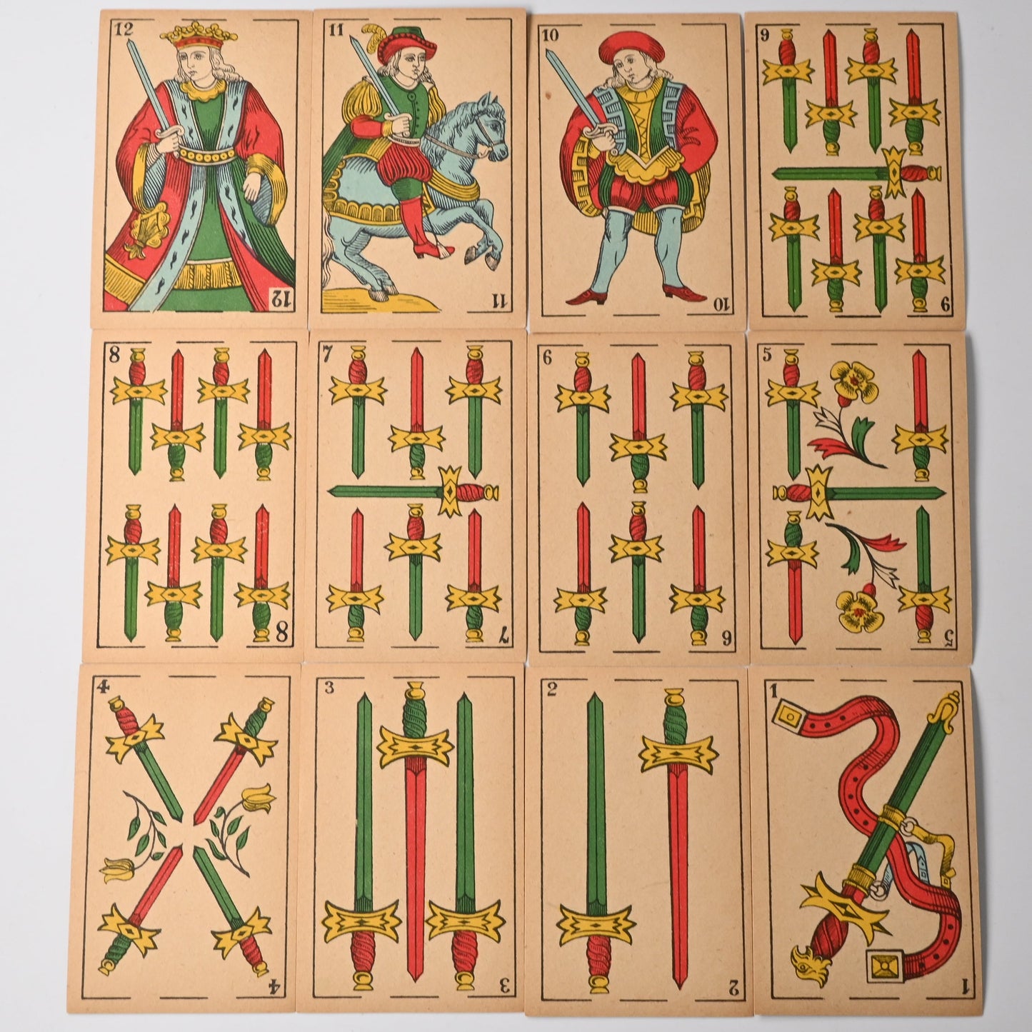 Kartenspiel – belgische Spielkarten im spanischen Bild, Leonard Biermans, Einzelstück – 1920er Jahre