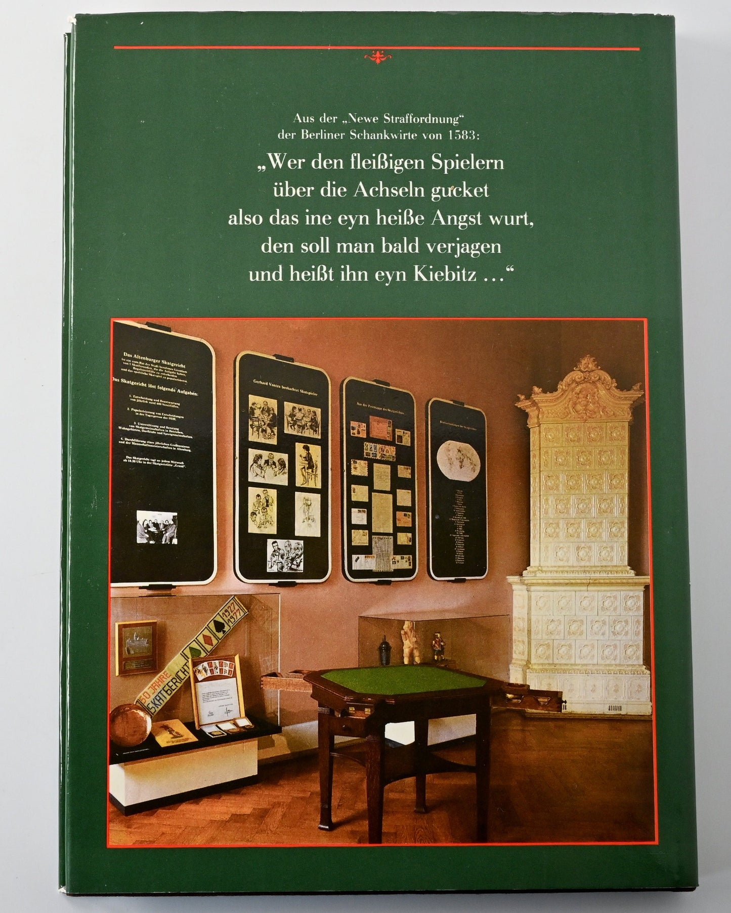 Spielkarten Buch DDR – „Rund um die Spielkarte“, Nachschlagewerk & Ratgeber, Hardcover, Einzelstück – 1980er Jahre