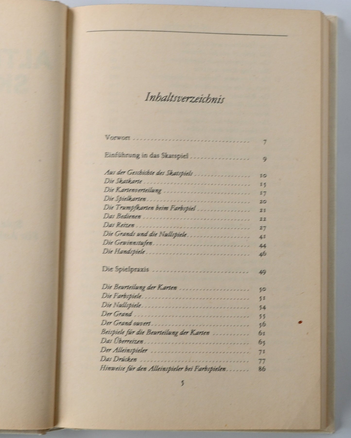 Skat Book – Rules and Instructions for Skat, Altenburger Skatbuch, French-suited Deck – 1980s