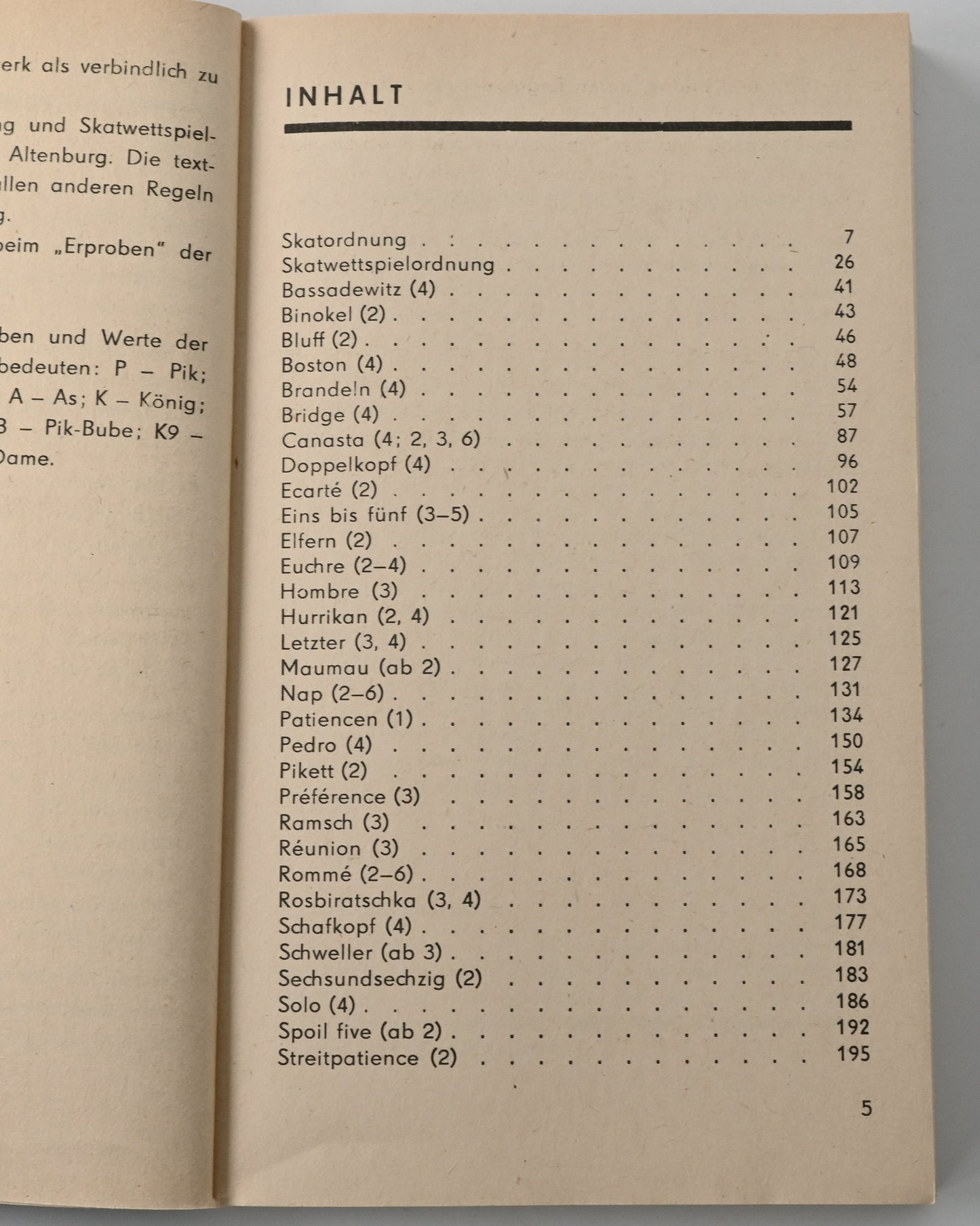 Spielregelbuch – Spielregeln für Kartenspiele, Altenburg (Coeur), Sachbuch und Ratgeber, DDR – 1980er Jahre
