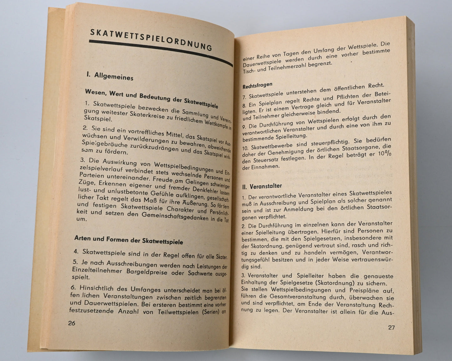 Spielregelbuch – Spielregeln für Kartenspiele, Altenburg (Coeur), Sachbuch und Ratgeber, DDR – 1980er Jahre