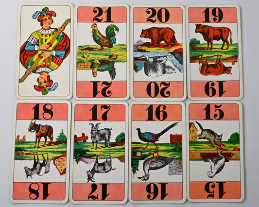 Adler-Cego Nr. 99, ASS Altenburger Cego mit Tiertarock-Motiven, 54 Blatt, Einzelstück – 1960er Jahre