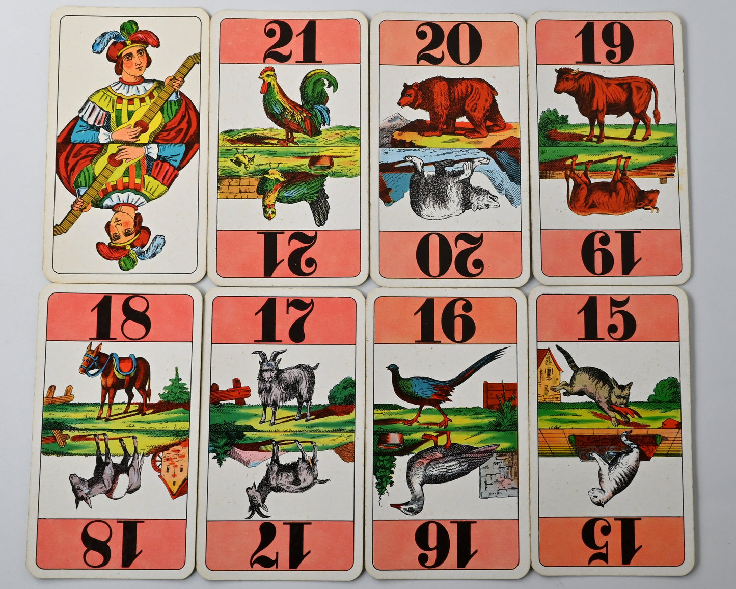 Adler-Cego Nr. 99, ASS Altenburger Cego mit Tiertarock-Motiven, 54 Blatt, Einzelstück – 1960er Jahre