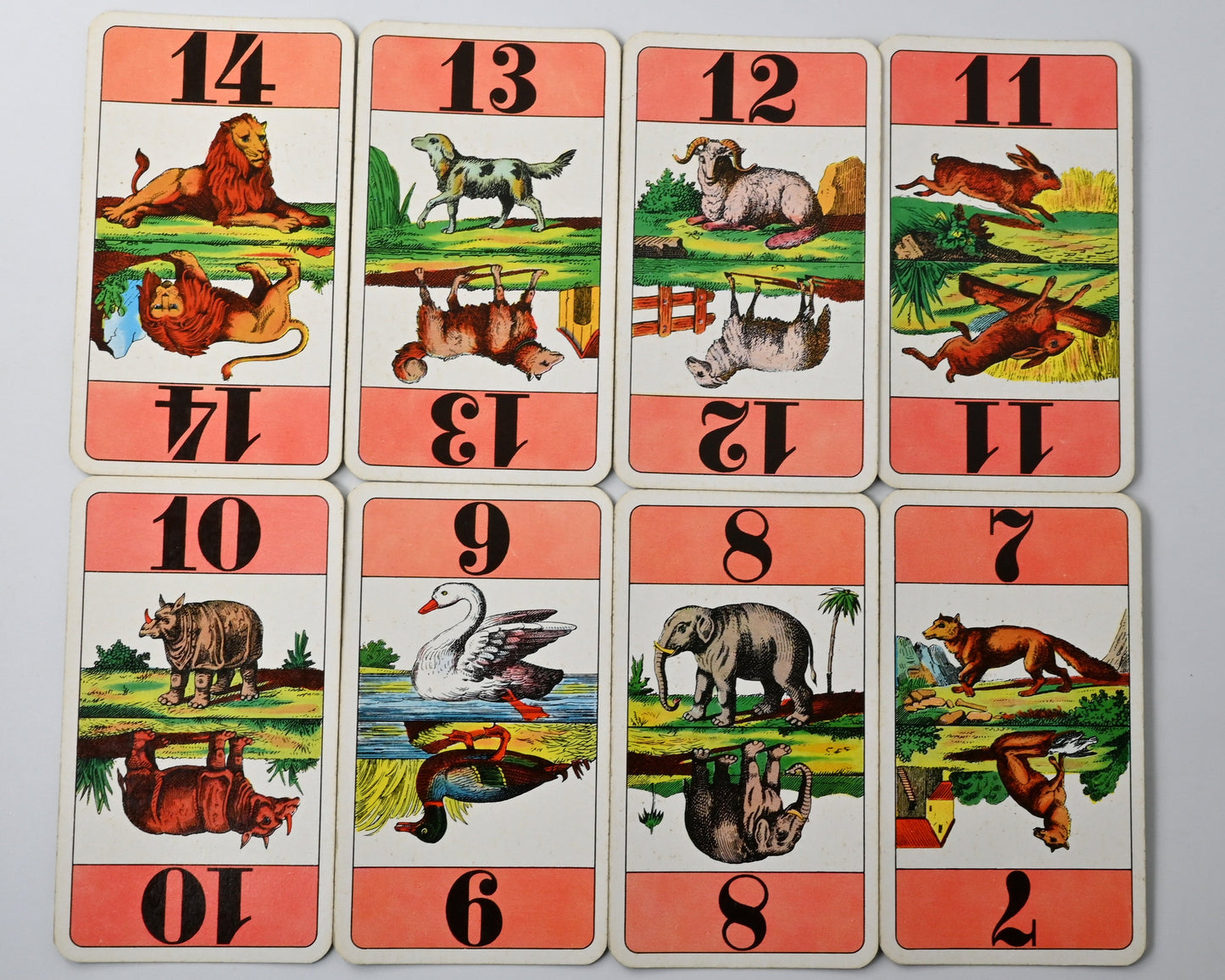 Adler-Cego Nr. 99, ASS Altenburger Cego mit Tiertarock-Motiven, 54 Blatt, Einzelstück – 1960er Jahre