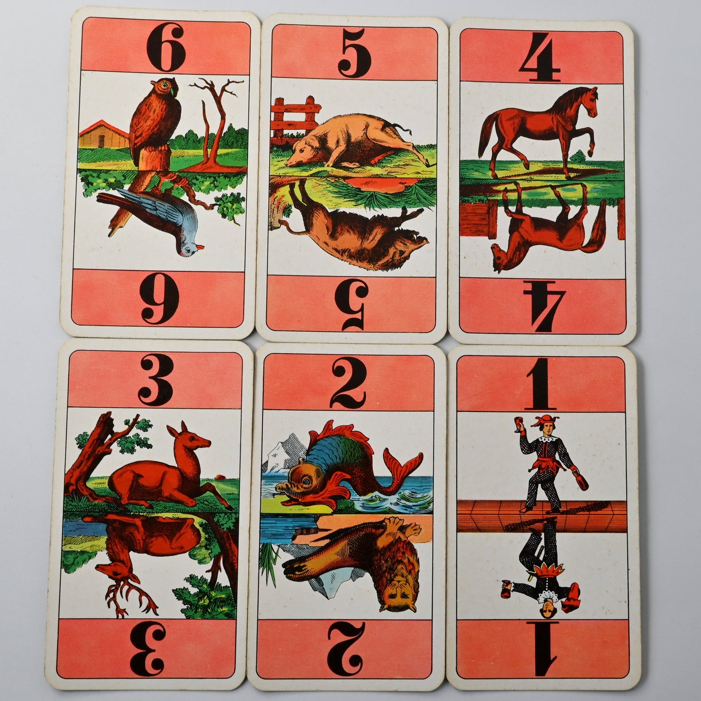 Adler-Cego Nr. 99, ASS Altenburger Cego mit Tiertarock-Motiven, 54 Blatt, Einzelstück – 1960er Jahre