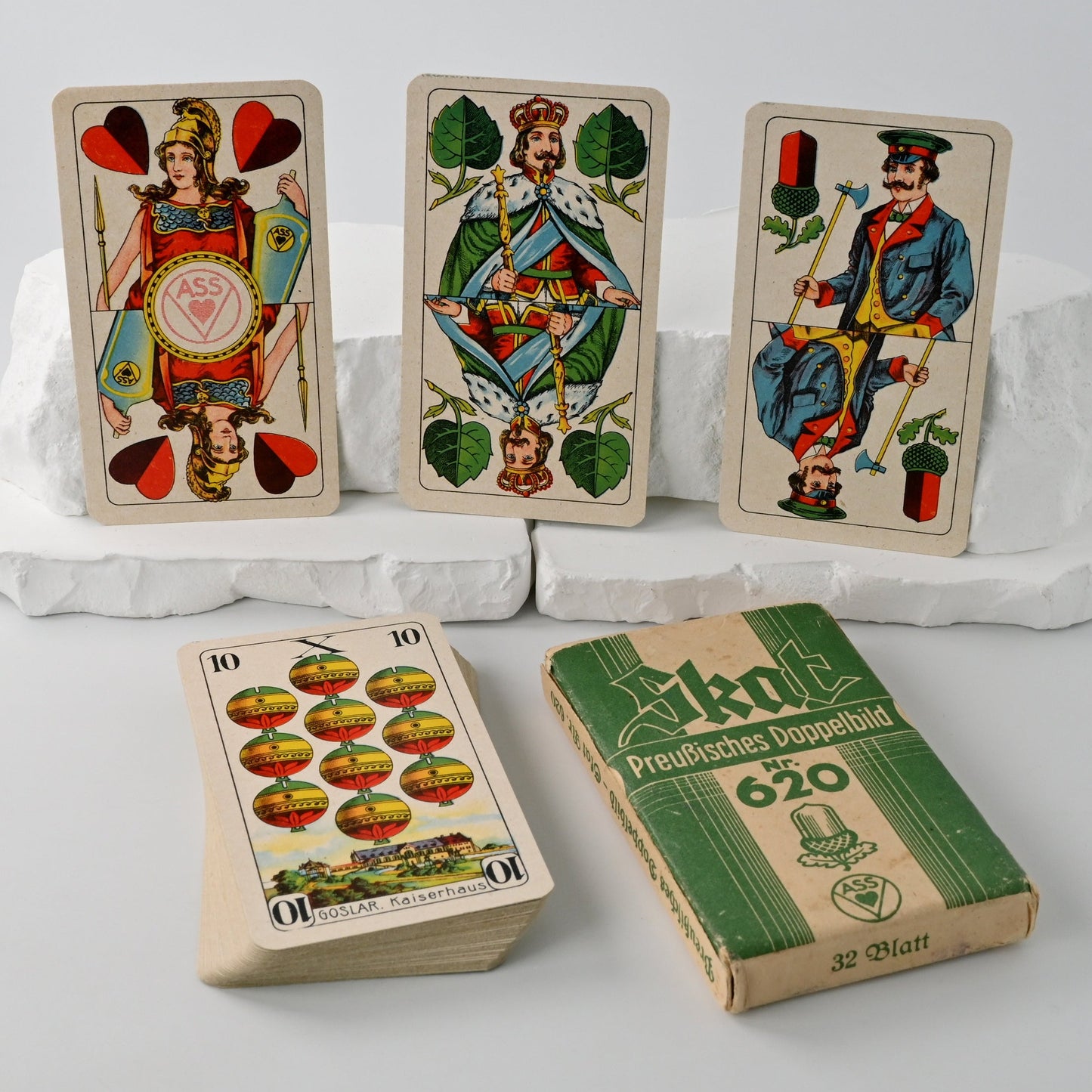 Skat Playing Cards, Skat No. 620, Altenburger Playing Cards, Prussian Pattern, German Suits, Collectible Deck, 1940s