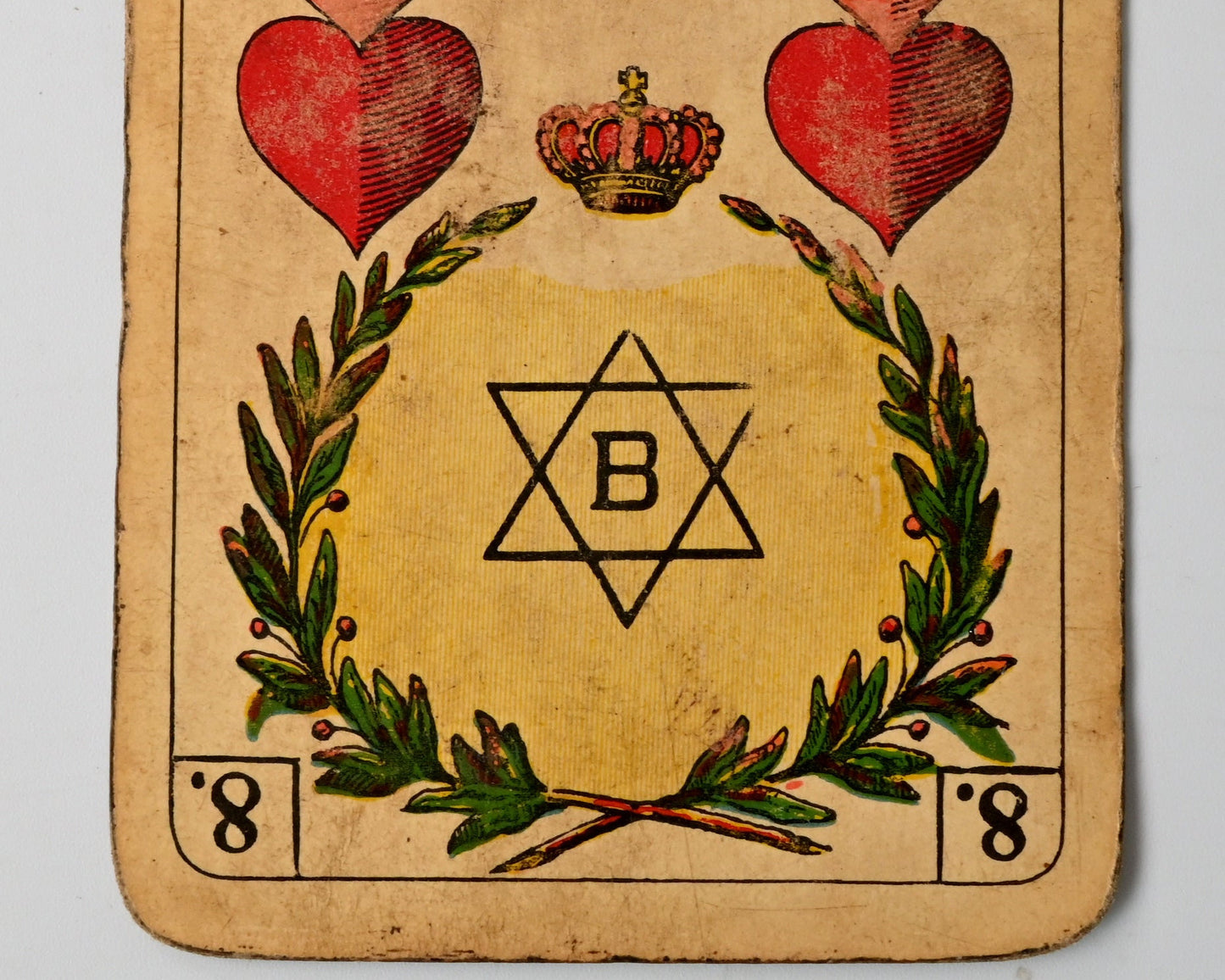 Skatspiel – Vereinigte Stralsunder Spielkarten-Fabriken, Superfeine Schwerdter Karte, sächsisches Bild, Einzelstück – ca. 1900