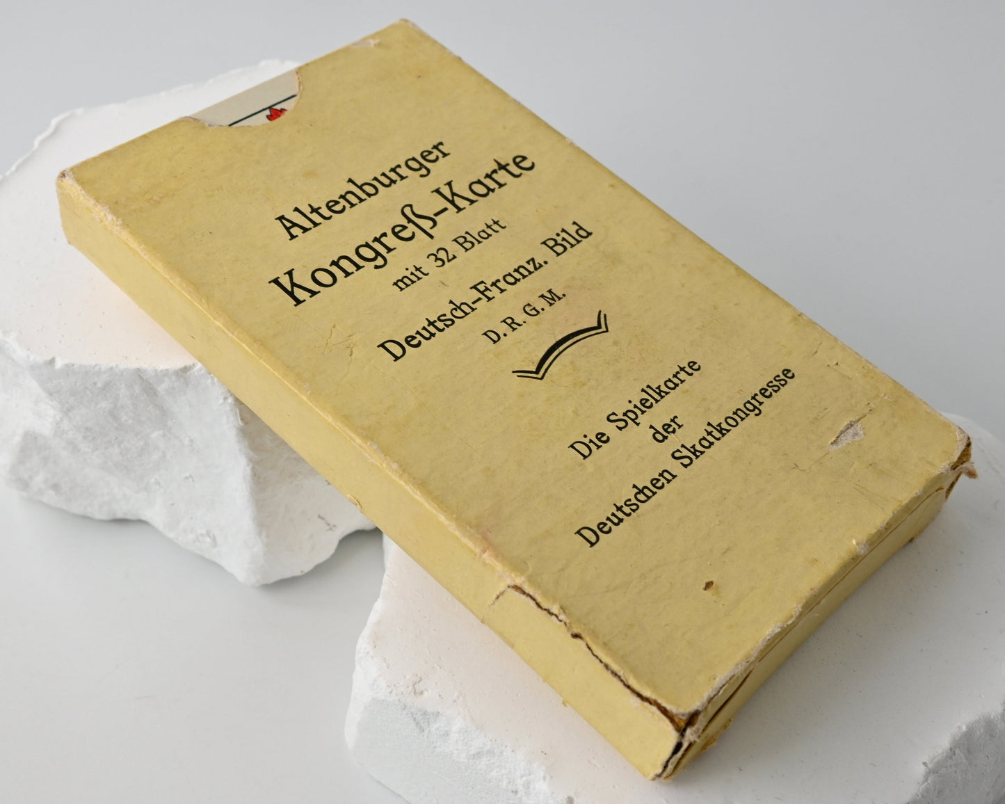 Altenburger Kongress-Karte, Skatspiel mit Goldecken, Sächsisches Bild / Berliner Bild, VASS Altenburg, Einzelstück, 1930er Jahre