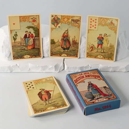 Piatnik Fortune Telling Cards, Le Jeu du Destin Antique, Oracle Cards with Booklet, One of a Kind, 1980s