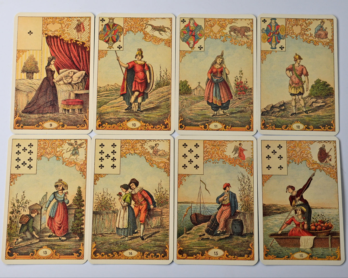 Piatnik Aufschlagkarten, Le Jeu du Destin Antique, Wahrsagekarten mit Begleitheft, Einzelstück, 1980er Jahre