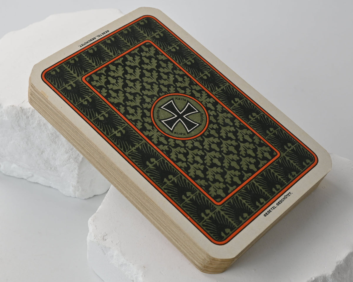 REICHS-KARTE – Fritz von Lindenau, VSS Altenburg, French-Suited Playing Cards with Gilt Corners, German Empire – circa 1915 – One-of-a-Kind