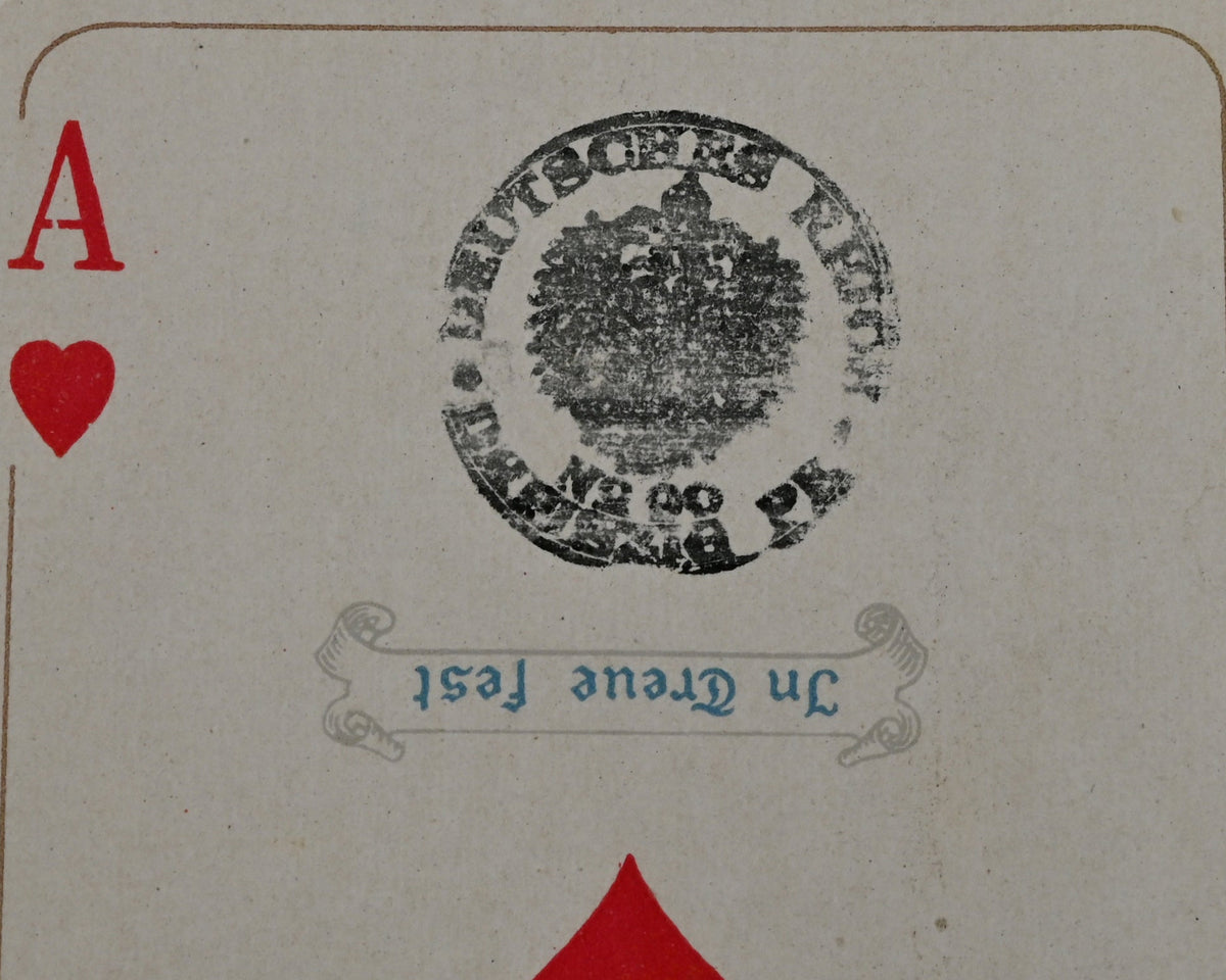 REICHS-KARTE – Fritz von Lindenau, VSS Altenburg, French-Suited Playing Cards with Gilt Corners, German Empire – circa 1915 – One-of-a-Kind