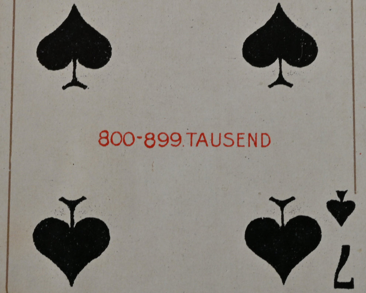 REICHS-KARTE – Fritz von Lindenau, VSS Altenburg, French-Suited Playing Cards with Gilt Corners, German Empire – circa 1915 – One-of-a-Kind