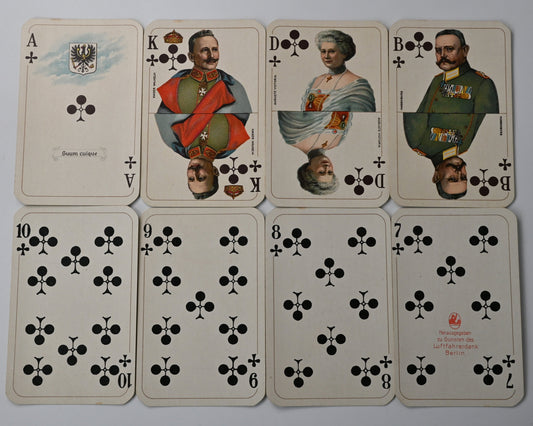 REICHS-KARTE – Fritz von Lindenau, VSS Altenburg, French-Suited Playing Cards with Gilt Corners, German Empire – circa 1915 – One-of-a-Kind