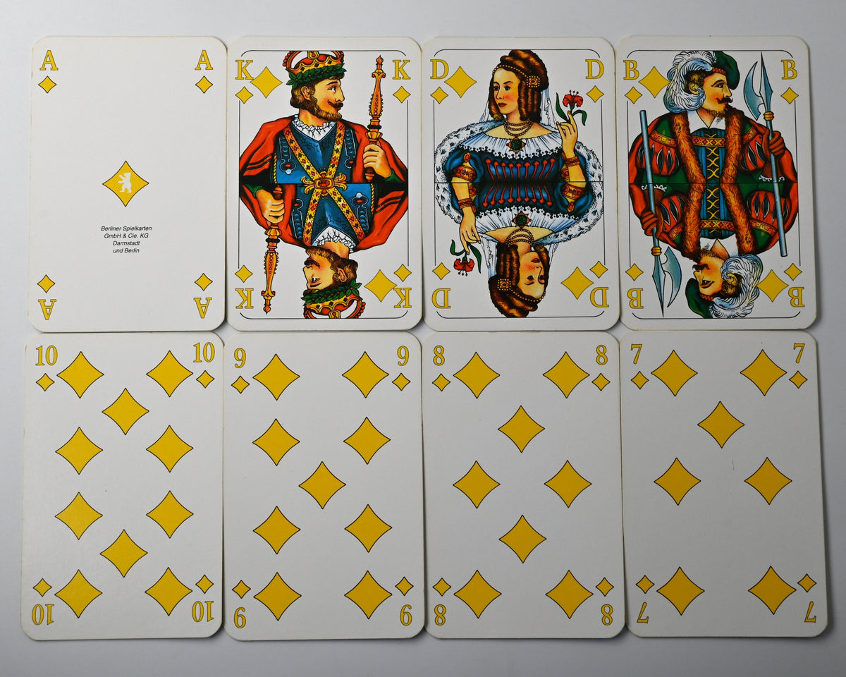 Skat – Berliner Spielkarten Four-Colour Tournament Deck – 1990s – One of a Kind